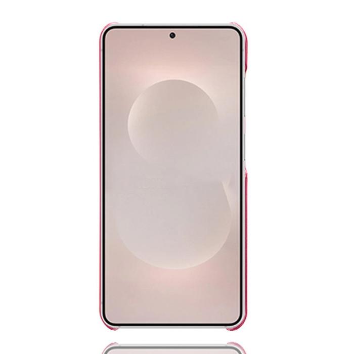 OEM - Samsung Galaxy S26 Edge Mobilskal PU Läder Hård PC Skydd - Rosa