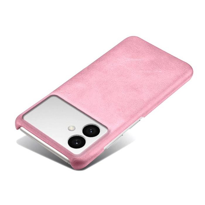 OEM - Samsung Galaxy S26 Edge Mobilskal PU Läder Hård PC Skydd - Roséguld