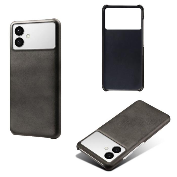 OEM - Samsung Galaxy S26 Edge Mobilskal PU Läder Hård PC Skydd - Svart