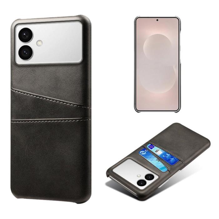 OEM - Samsung Galaxy S26 Edge Mobilskal PU Läder + Hård PC - Svart