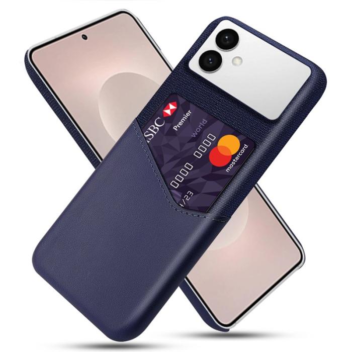 OEM - Samsung Galaxy S26 Edge Mobilskal PU Läder Klädtextur Hård PC - Blå