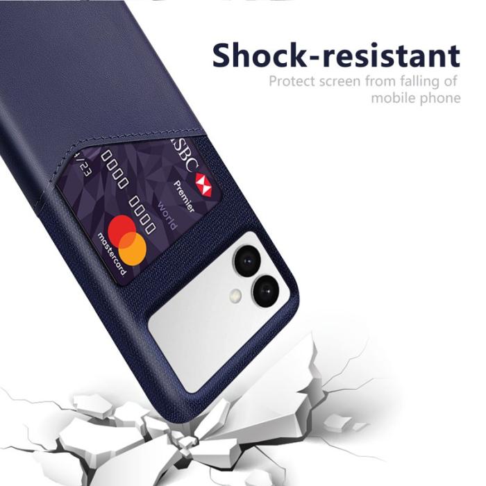 OEM - Samsung Galaxy S26 Edge Mobilskal PU Läder Klädtextur Hård PC - Blå