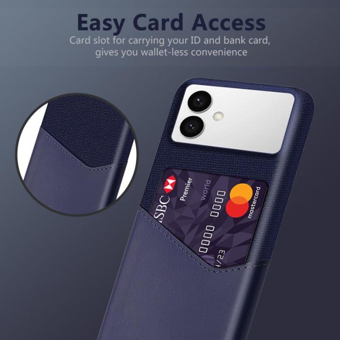 OEM - Samsung Galaxy S26 Edge Mobilskal PU Läder Klädtextur Hård PC - Blå