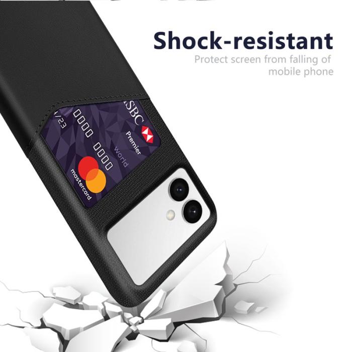 OEM - Samsung Galaxy S26 Edge Mobilskal PU Läder Klädtextur Hård PC - Svart