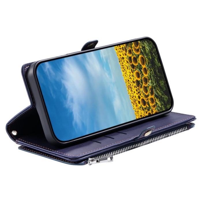 OEM - Samsung Galaxy S26 Edge Mobilskal TPU + KonstLäder - Blå