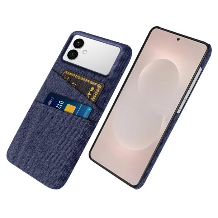 OEM - Samsung Galaxy S26 Edge Skal Tyg + Hård PC - Blå