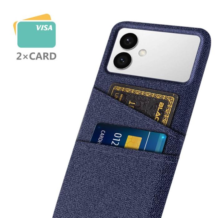 OEM - Samsung Galaxy S26 Edge Skal Tyg + Hård PC - Blå