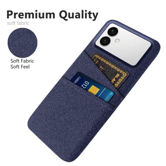 OEM - Samsung Galaxy S26 Edge Skal Tyg + Hård PC - Blå