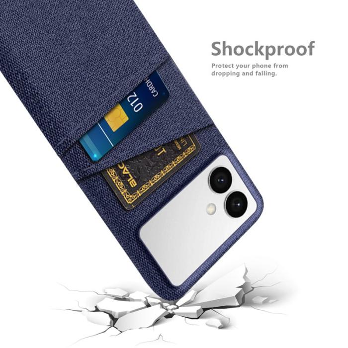 OEM - Samsung Galaxy S26 Edge Skal Tyg + Hård PC - Blå