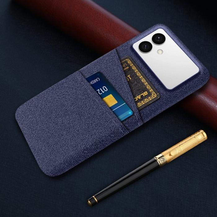 OEM - Samsung Galaxy S26 Edge Skal Tyg + Hård PC - Blå