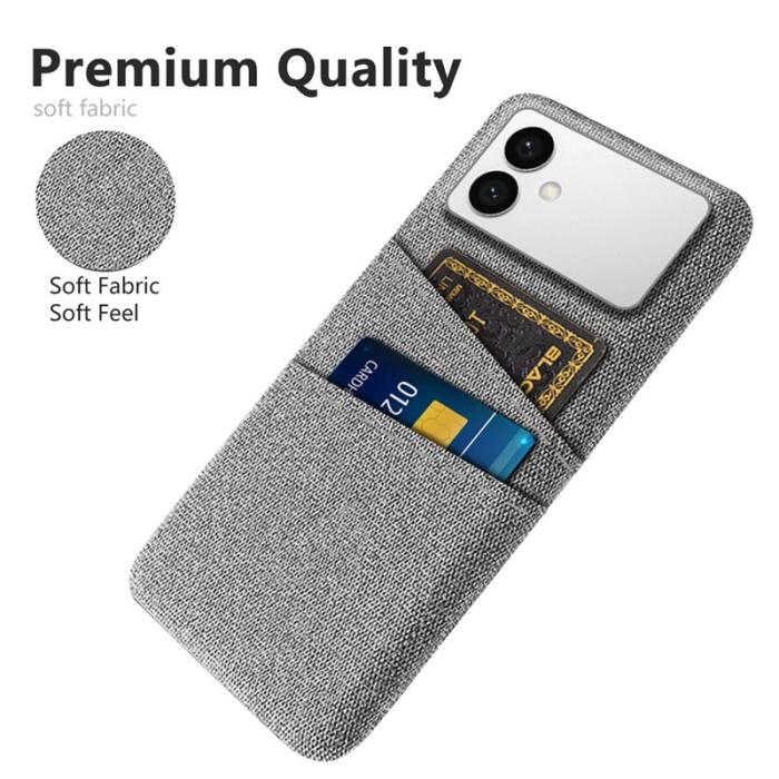 OEM - Samsung Galaxy S26 Edge Skal Tyg + Hård PC - Ljusgrå