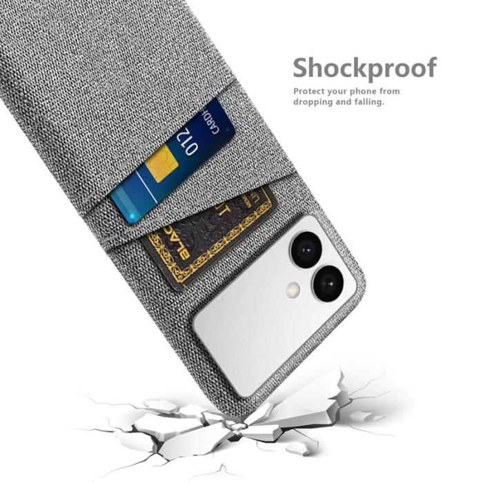 OEM - Samsung Galaxy S26 Edge Skal Tyg + Hård PC - Ljusgrå