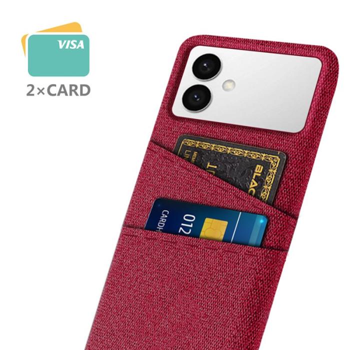 OEM - Samsung Galaxy S26 Edge Skal Tyg + Hård PC - Röd