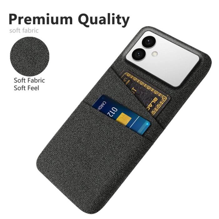 OEM - Samsung Galaxy S26 Edge Skal Tyg + Hård PC - Svart