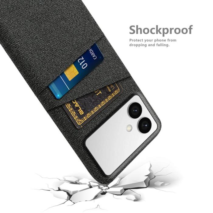 OEM - Samsung Galaxy S26 Edge Skal Tyg + Hård PC - Svart