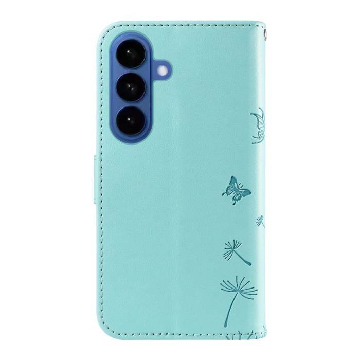 OEM - Samsung Galaxy S26+ Plånboksfodral Konstläder Med Rem Dandelion - Grön