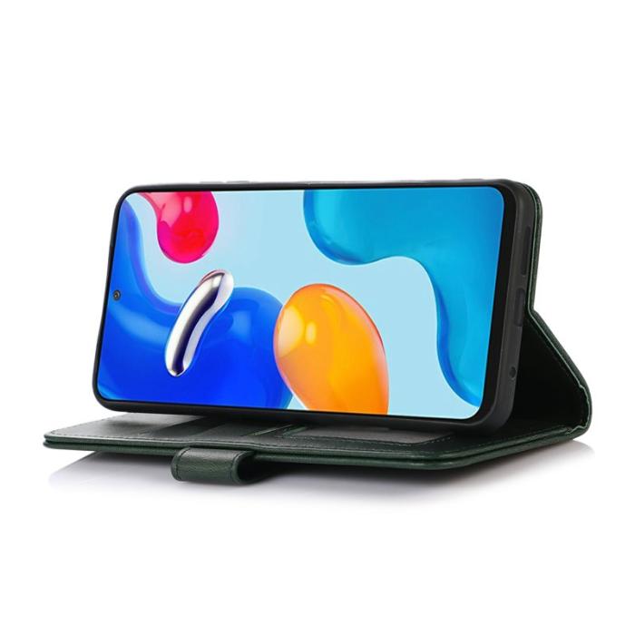 OEM - Samsung Galaxy S26 Fodral Äkta Läder Med Ställ - Grön