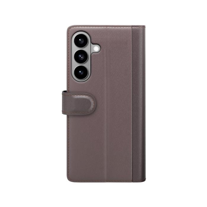 OEM - Samsung Galaxy S26 Fodral Äkta Läder Ställ - Brun