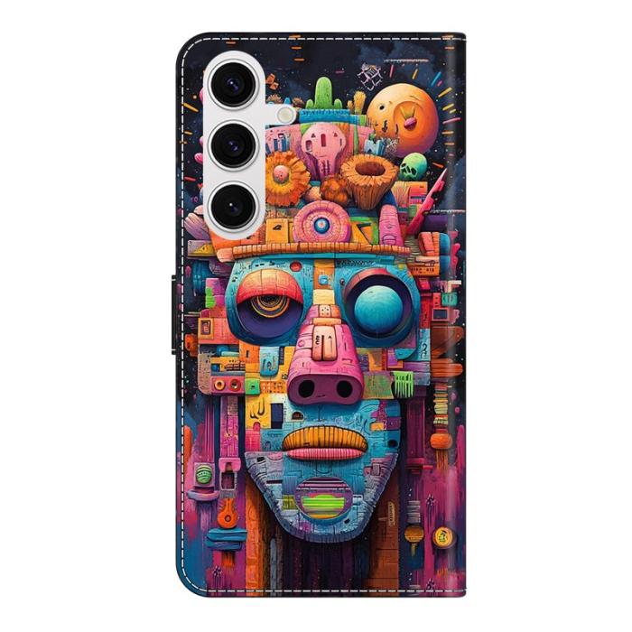 OEM - Samsung Galaxy S26 Fodral Fällbart Ställ PU Läder Mönster - Graffiti