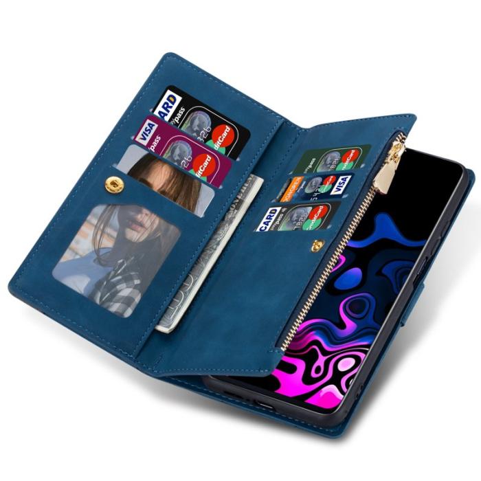 OEM - Samsung Galaxy S26+ Plånboksfodral Färgsplicing Konstläder Ställ - Blå