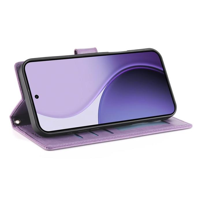 OEM - Samsung Galaxy S26 Fodral Fjäril Blommönster Konstläder - Lila