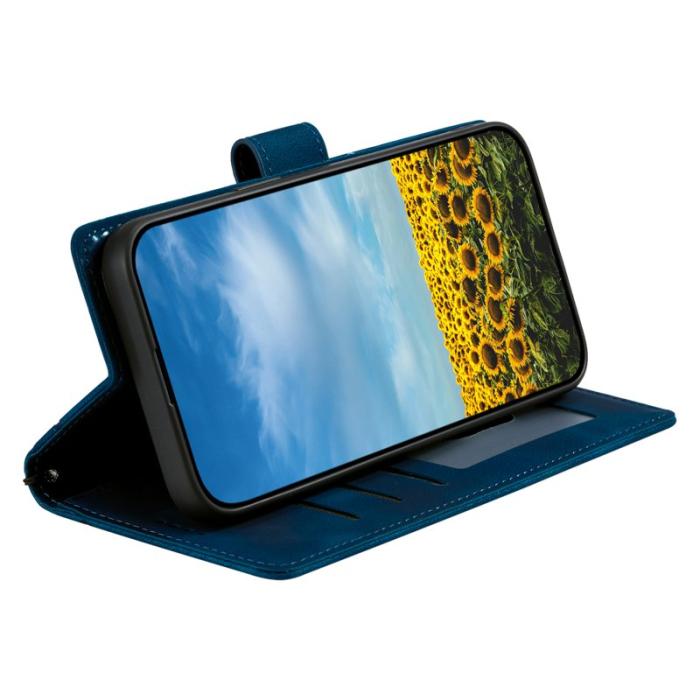 OEM - Samsung Galaxy S26 Fodral Imprinted Totem Konstläder - Blå