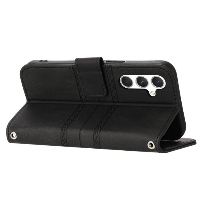 OEM - Samsung Galaxy S26 Plus Fodral KonstLäder Skin-Touch - Svart