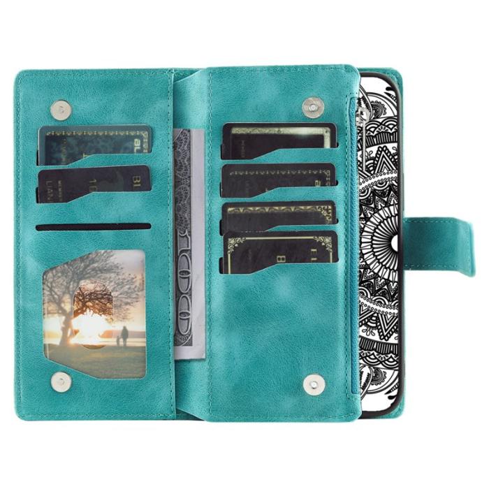 OEM - Samsung Galaxy S26 Fodral Mandala Blommönster Konstläder - Mintgrön
