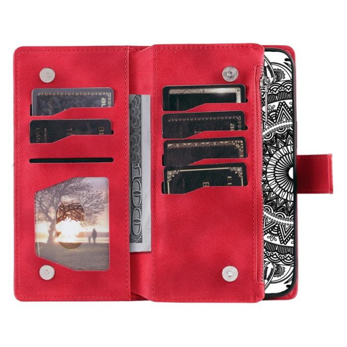 OEM - Samsung Galaxy S26 Fodral Mandala Blommönster Konstläder - Rosa