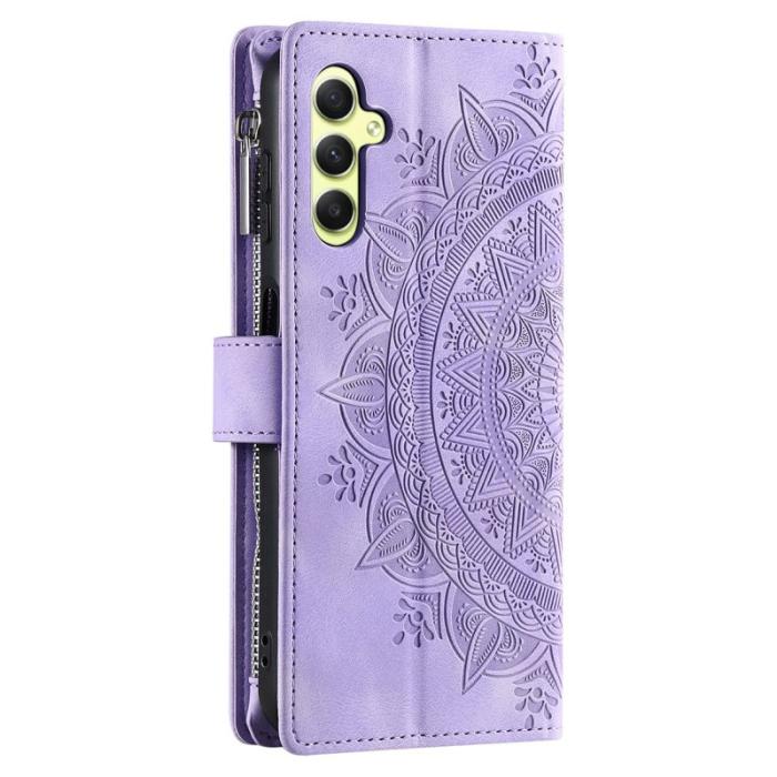 OEM - Samsung Galaxy S26 Fodral Mandala Blommönster PU Läder - Lila