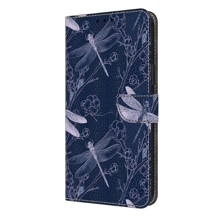 OEM - Samsung Galaxy S26 Fodral Mönstertryck Konstläder Flip Ställ - Dragonfly