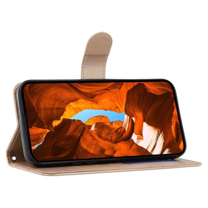 OEM - Samsung Galaxy S26 Plus Plånboksfodral Konstläder Flip med Rem - Roséguld