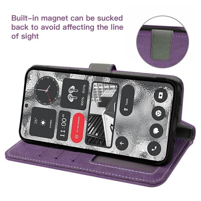 OEM - Samsung Galaxy S26 Fodral Retro Konstläder - Lila