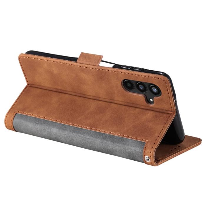 OEM - Samsung Galaxy S26+ Fodral RFID Skydd Läder Ställ - Grå