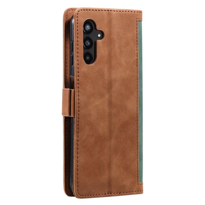 OEM - Samsung Galaxy S26+ Fodral RFID Skydd Läder Ställ - Grön