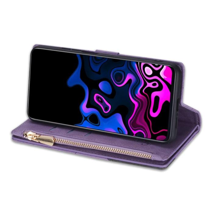 OEM - Samsung Galaxy S26 Fodral Spaltat Läder Med Ställ - Lila