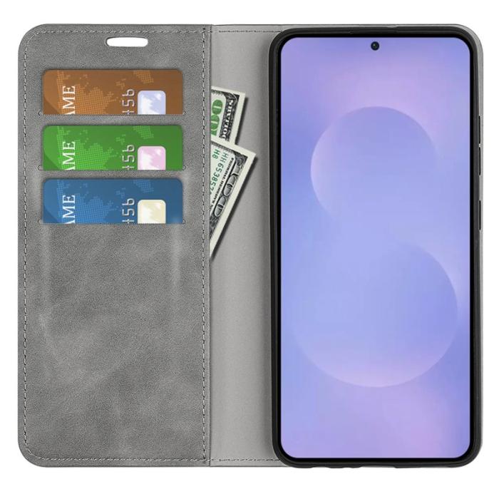OEM - Samsung Galaxy S26 Fodral Touch Läder - Grå