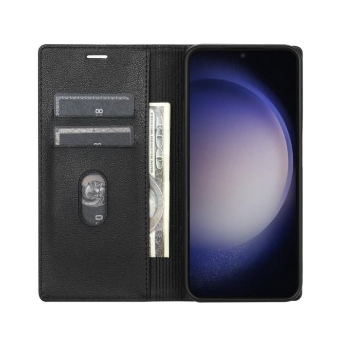 OEM - Samsung Galaxy S26 Plus Plånboksfodral Magnetisk Stängning Konstläder - Svart