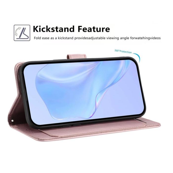 OEM - Samsung Galaxy S26 Plus Plånboksfodral Rem Flera Kortfack Konstläder Roséguld