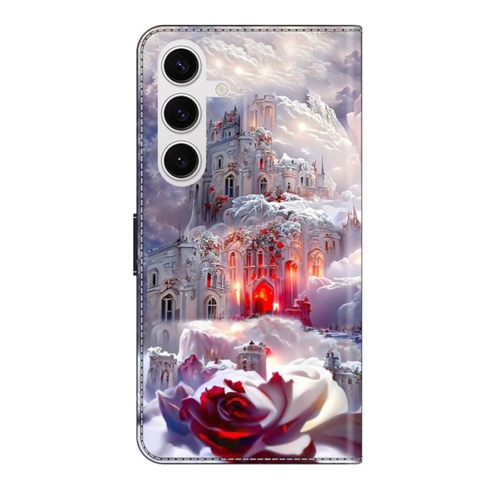 OEM - Samsung Galaxy S26 Plus Plånboksfodral Ställning Mönstertryck Konstläder Castle