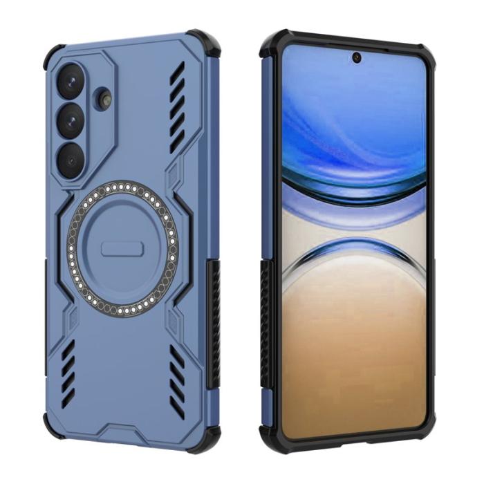 OEM - Samsung Galaxy S26 Plus Mobilskal Magnetiskt Butterfly Armor PC + TPU - Blå