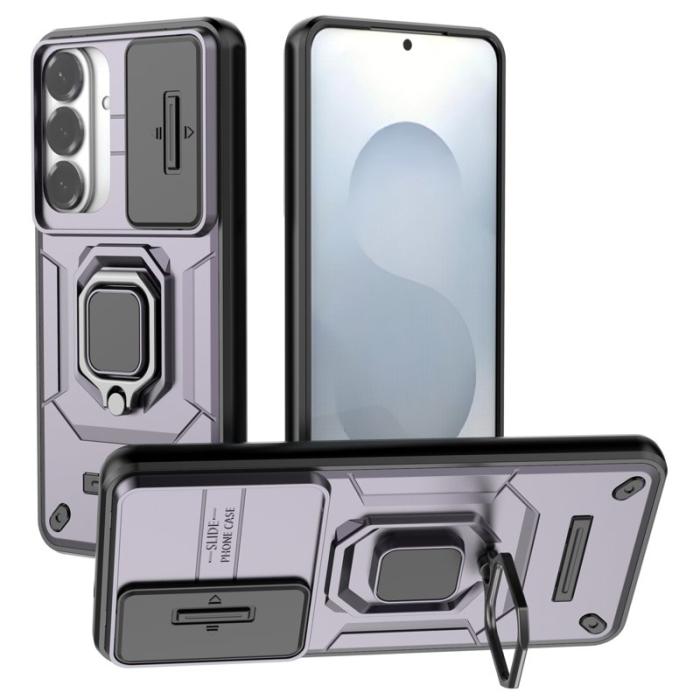 OEM - Samsung Galaxy S26 Plus Mobilskal Plast Kickstand Skydd med Linsskydd - Lila