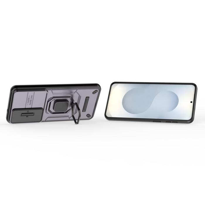 OEM - Samsung Galaxy S26 Plus Mobilskal Plast Kickstand Skydd med Linsskydd - Lila