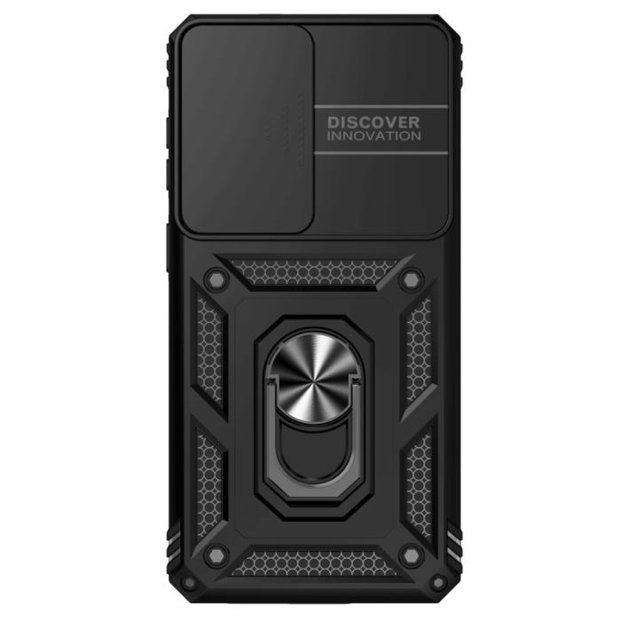 OEM - Samsung Galaxy S26 Plus Mobilskal Plast Med Linsskydd Ställ - Svart