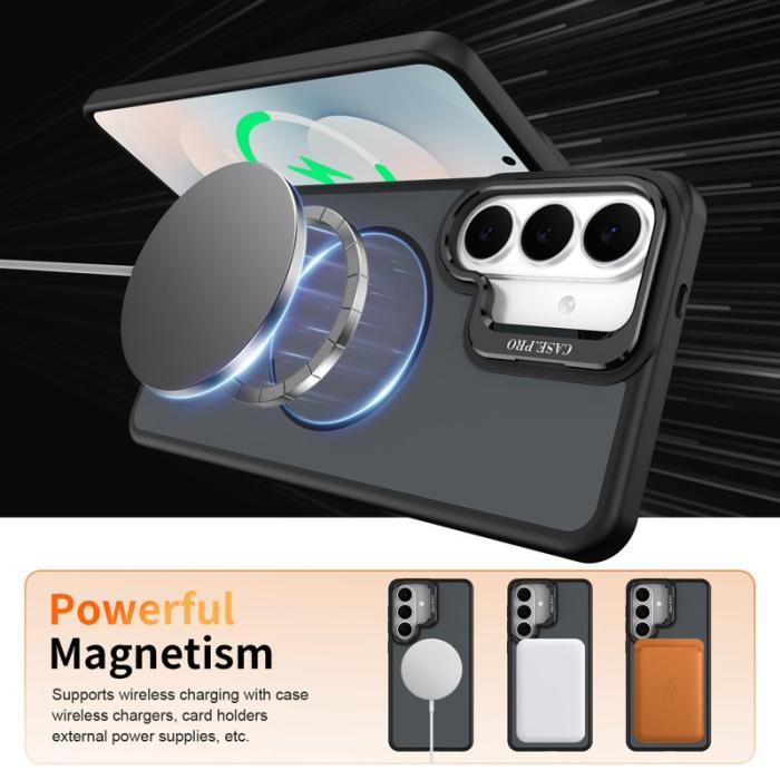 OEM - Samsung Galaxy S26 Plus Mobilskal Plast Med Ställning - Svart