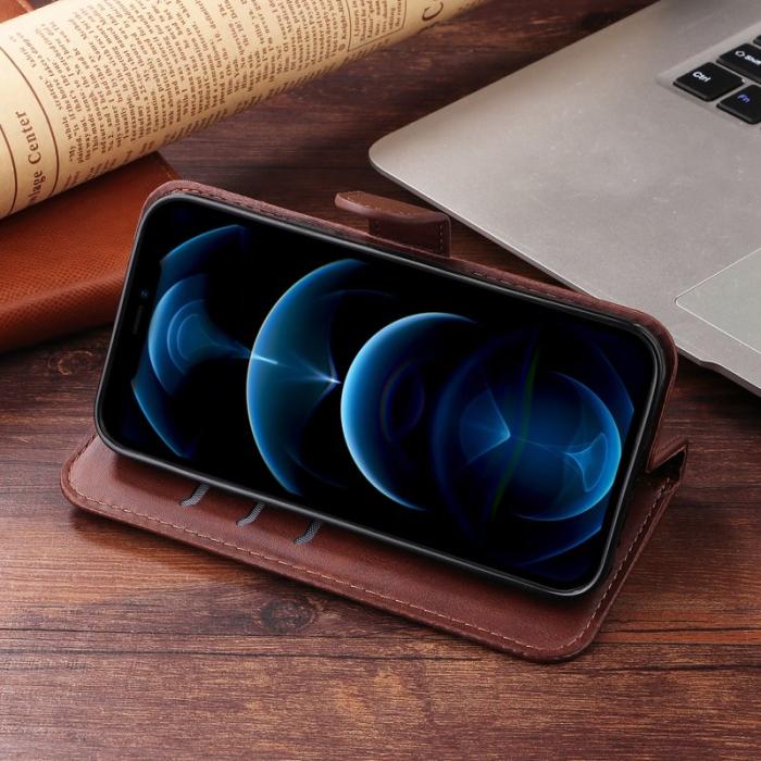 OEM - Samsung Galaxy S26 Plus Mobilskal KonstLäder Med Dragkedja - Brun