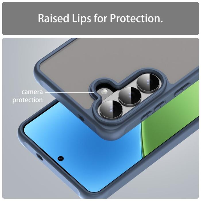 OEM - Samsung Galaxy S26 Plus Mobilskal Stöttåligt Luftkuddar Frostad Plast - Blå