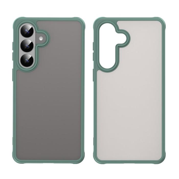 OEM - Samsung Galaxy S26 Plus Mobilskal Stöttåligt Luftkuddar Frostad Plast - Grön