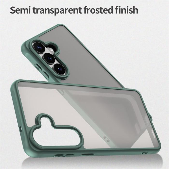 OEM - Samsung Galaxy S26 Plus Mobilskal Stöttåligt Luftkuddar Frostad Plast - Grön