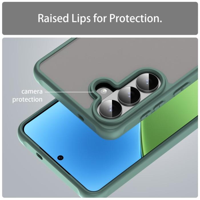 OEM - Samsung Galaxy S26 Plus Mobilskal Stöttåligt Luftkuddar Frostad Plast - Grön